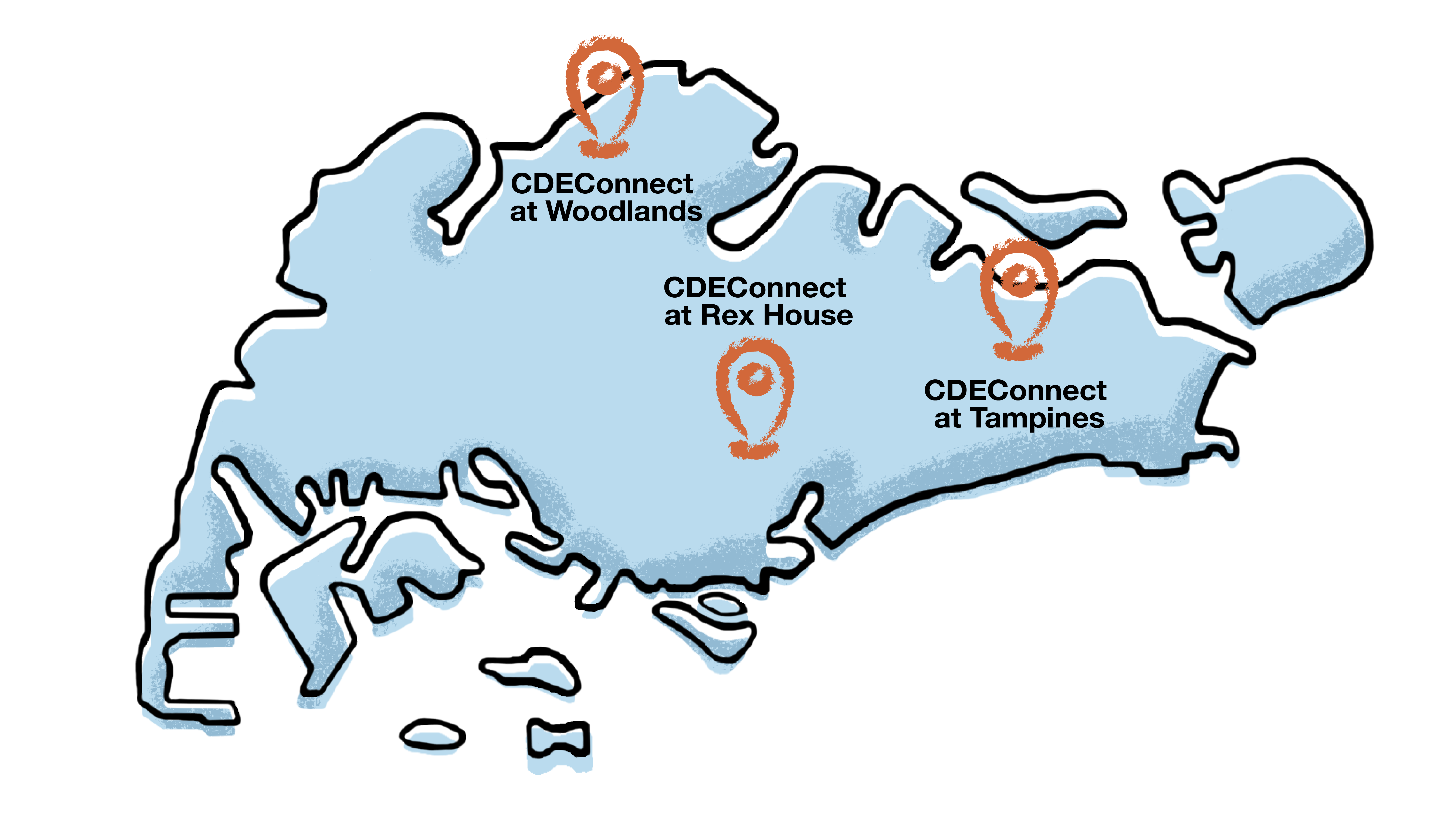 Locations of CDEConnect Centres